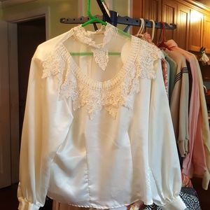 Cream lace blouse